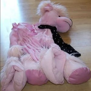 Toddler Size 2-4 Pink Standard Poodle Puppy Dog Rider Halloween Costume EUC